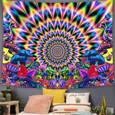 Lifeel Psychedelic Tapestry Abstract Trippy Mushroom