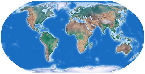 Gran Mapa En Relieve Detallada Del Mundo Mundo Mapas Del Mundo