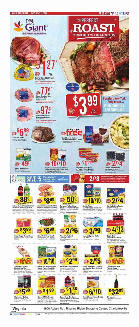 Browse our variety of items and competitive prices today! Giant Food Weekly Ad December 15 - 21, 2017 - http://www ...