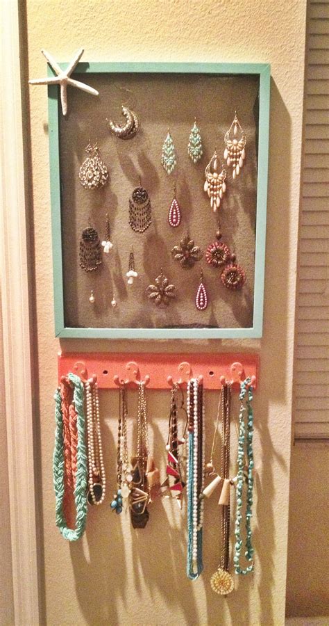 Turquoise Coral Diy Jewelry Holder Diy Jewelry Holder