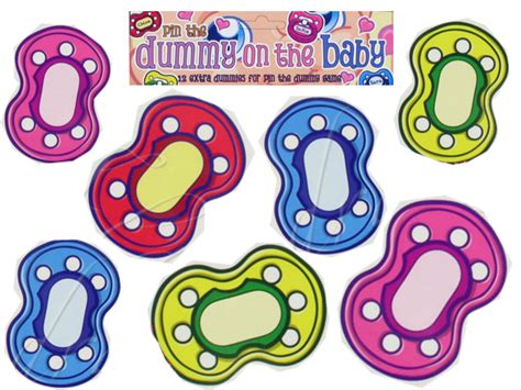 Pin The Dummy Pacifier Game Baby Shower Party Neutral Players Extra