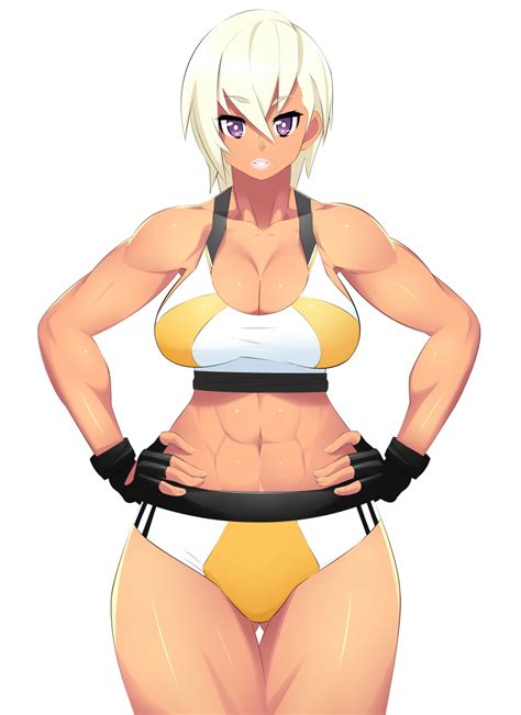 Sela Absurdres Artist Request Highres Girl Abs Borrowed Character Breasts Cleavage