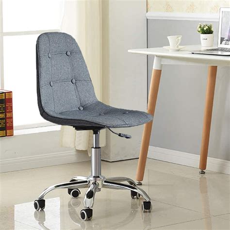 Tukailai Adjustable Desk Swivel Office Chair With Chrome Base Wheels