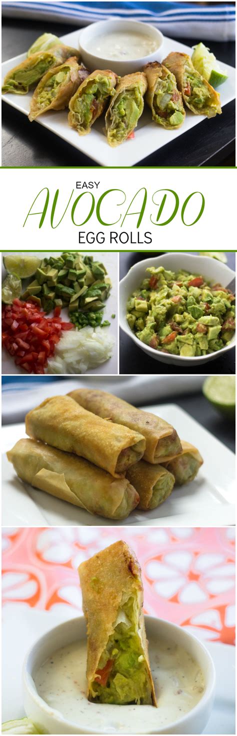 Put a few slices of avocado in the center of the wrapper, and top with. Easy Avocado Egg Rolls (Plus $50 GiftCard Giveaway ...