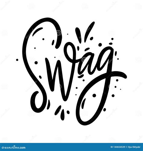 Swag Hand Drawn Vector Lettering Isolated On White Background Stock