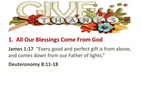 Ppt 1 All Our Blessings Come From God Powerpoint Presentation Free