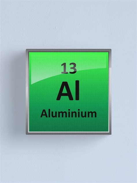 Aluminium Periodic Table Element Symbol Canvas Print By Sciencenotes