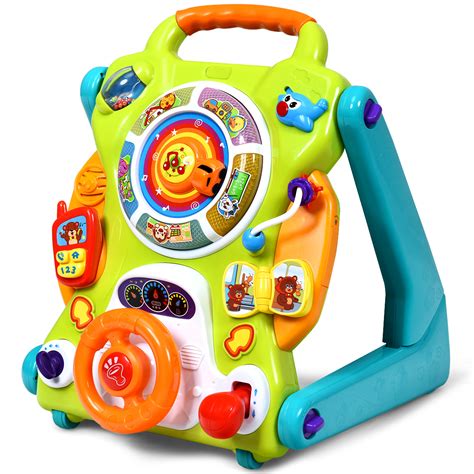 Helps baby to learn how to walk.toy tray with removable toys with music and light, stimulates senses and keeps baby engaged.educative toy tray with. Costway 3 in 1 Sit to Stand Learning Walker Kids Activity Center - Walmart.com - Walmart.com