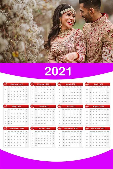Wedding Calendar 2021 Wedding Calendar Psd Zoom Designs