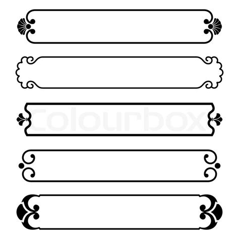 Download Set of simple black banners border ... | Stock vector ...