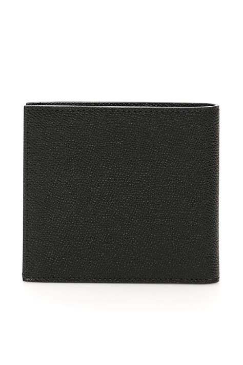 Bally Leather Trasai Bi Fold Wallet In Blackredwhite Black For Men