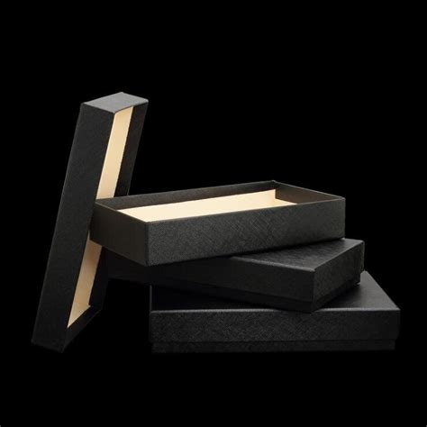 Advanced Black Gift Cardboard Box With Lid Pcs Lot Size