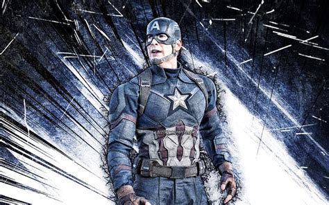 Download Wallpapers 4k Captain America Grunge Art Superheroes