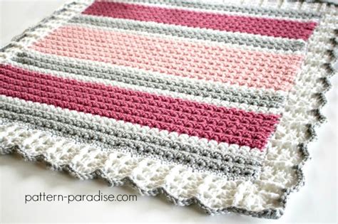 Free Crochet Pattern Essentials Baby Blanket Pattern Paradise