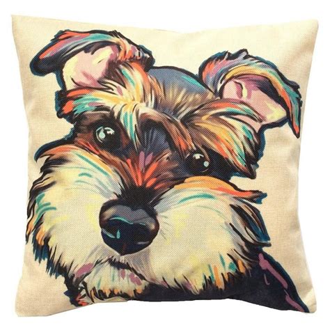 Custom Watercolor Printed Dog Cushion Covers The Wish List Miniature