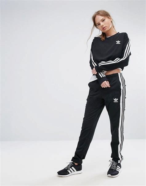 Adidas Originals Popper Track Pant In Black Black Adidas Activewear Adidas Sportswear Adidas