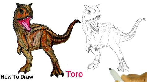 How To Draw Toro Camp Cretaceous From Jurassic World Camp Cretaceous Torosaurus Dinosaur