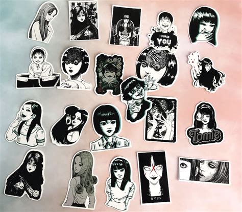 21pcs Tomie Junji Ito Stickers Packvinyl Stickerslaptop Etsy
