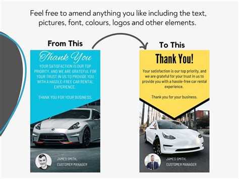Digital Thank You Cards For Car Rental Businesses Car Rental Thank You