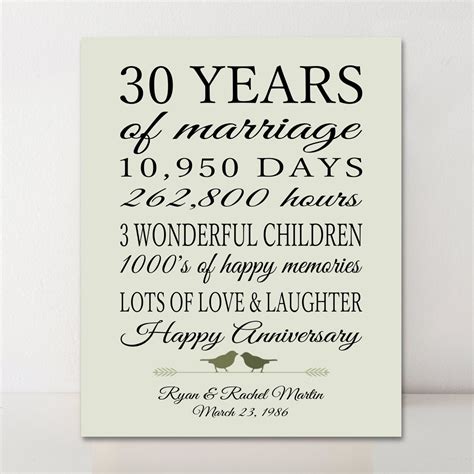30th Anniversary T Personalized T 30 Years Married T