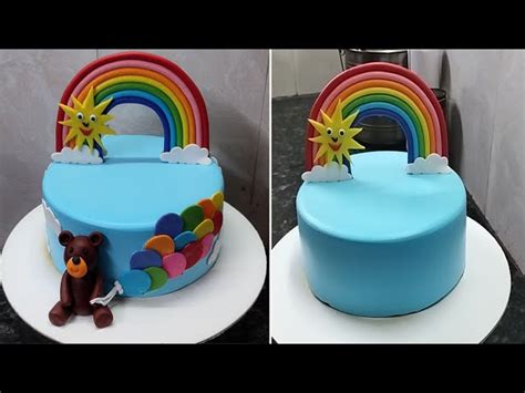 Rainbow Birthday Cake Design From New Cake Wala Recipe On