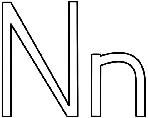 Nletter N Coloring Page Alphabet