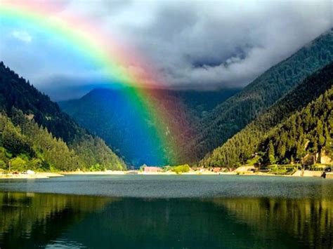 Nature Rainbows Lake Wallpapers Hd Desktop And Mobile