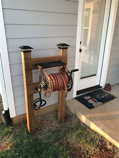 Hose Reel Made By Jkl Services Like On Facebook Garden Hose Storage Front Yard Outdoor Projects