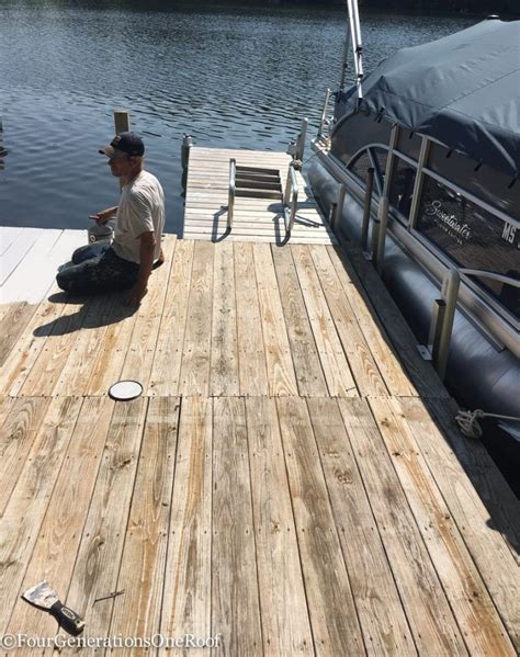 Deck paint colors is an innovative new solid color layer which will bring the color will last a long, weathered wood or concrete back to life. Our Newly Painted Dock {makeover} | Boat dock, Deck paint ...