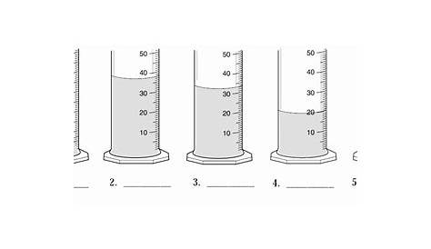 graduated cylinder worksheets