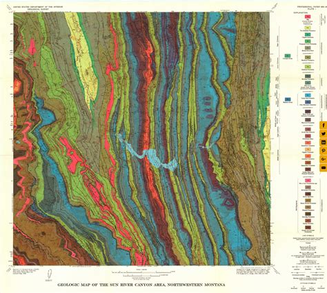 Geologic Map Of The Sun River Canyon Area Montana