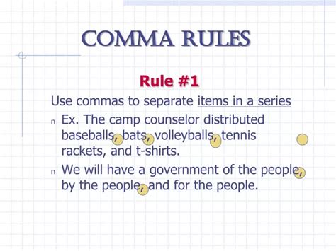 Ppt Comma Rules Powerpoint Presentation Free Download Id8995534