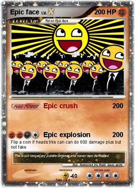 Epic Face Pokemon Card