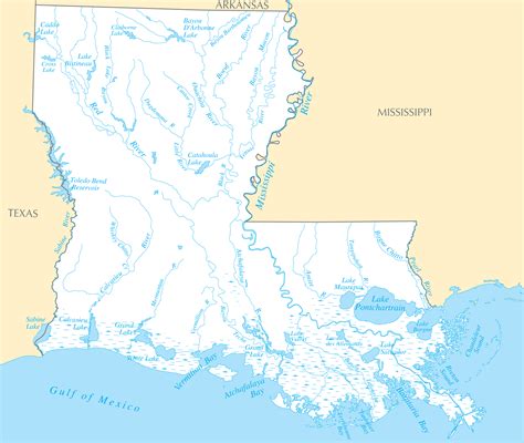 Map Of Rivers In Louisiana World Map