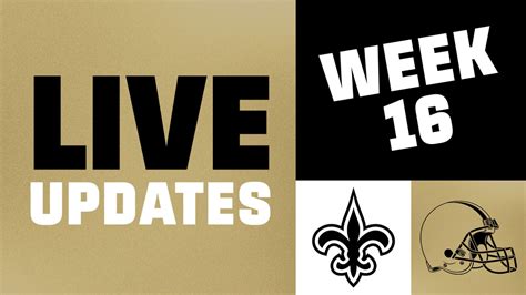 Cleveland Browns Vs New Orleans Saints Live Game Updates December 24 2022 Nfl Week 16