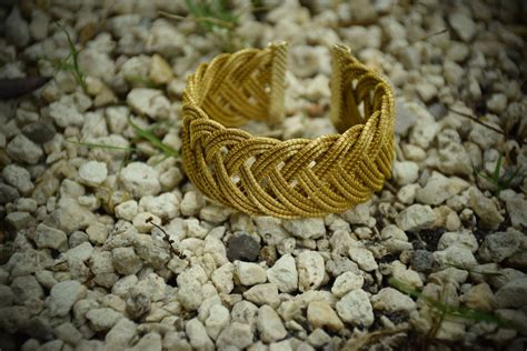 Thin Braided Golden Grass Bangle By Springgrassaccessory On Etsy Golden Grass Bangles Grass