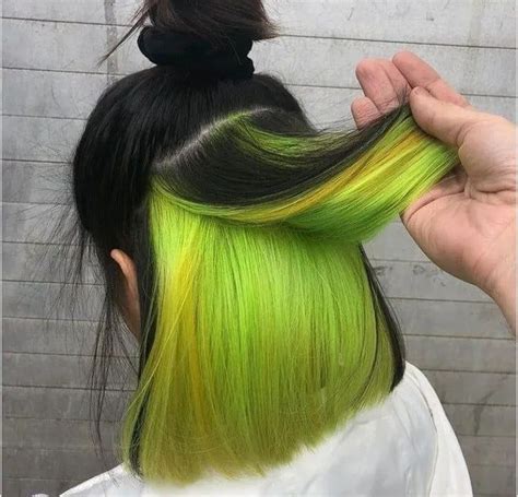 167 Green Hair Color Ideas Hidden Hair Color Under Hair Dye Hair