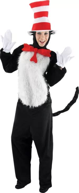 Adult Cat In The Hat Costume Deluxe Dr Seuss Mens Tv And Movie