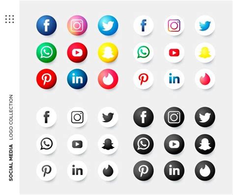Colección De Logos En Redes Sociales Social Media Logos Modern