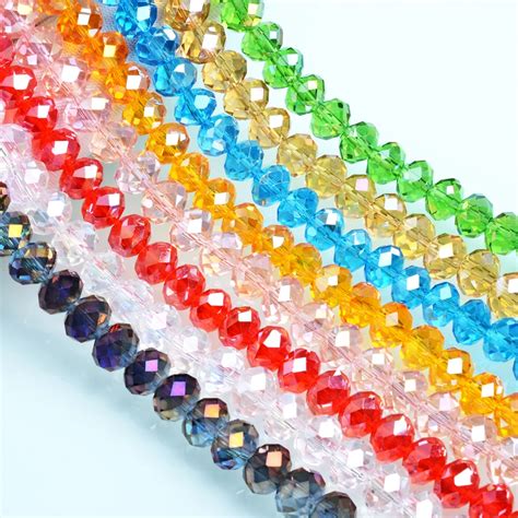 8mm Ab Color Faceted Rondelle Beads Wholesale Crystal Beads For Jewelry