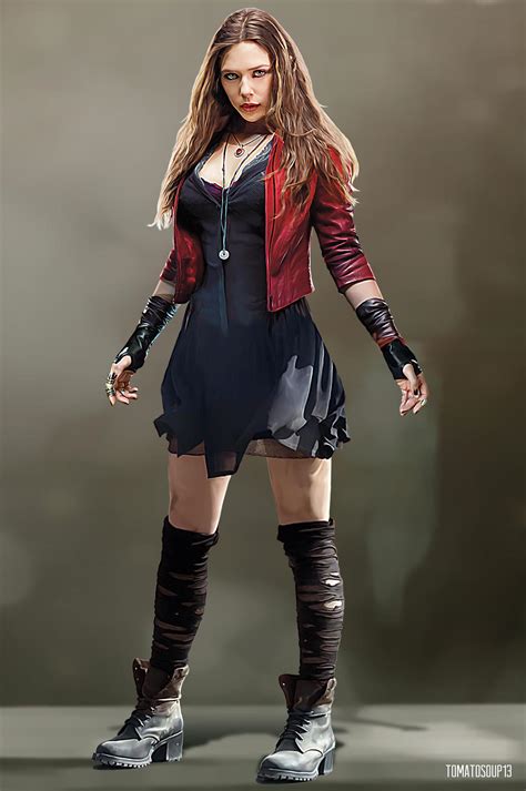 Elizabeth Olsen Wanda Maximoff Avengers By Wolverine103197 On