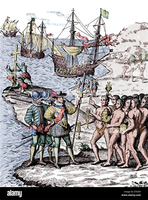 Grabado De Theodore De Bry 1592 Formaron Parte De La Serie América