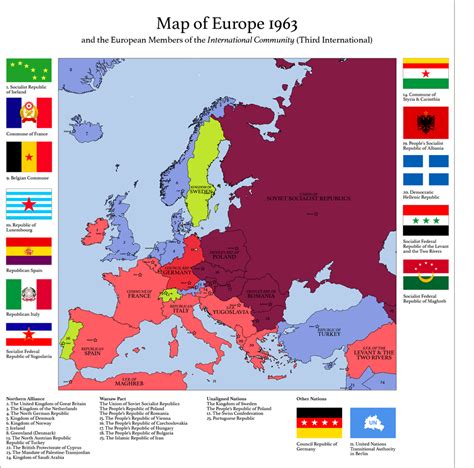 Map Of Post Wwii Europe Western Red Tide Imaginarymaps