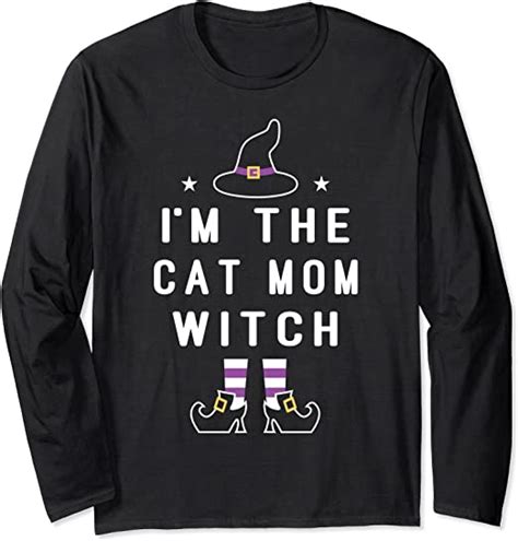 Im The Cat Mom Witch Matching Group Halloween Witch Long