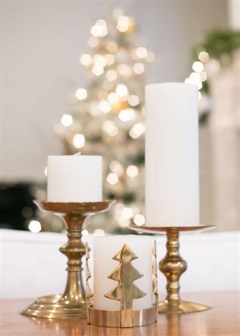 Pin By Karen Rambo On Christmas ~ White Candles Candle Holders