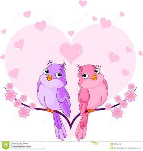 Birds In Love Stock Vector Illustration Of Togetherness 17876410