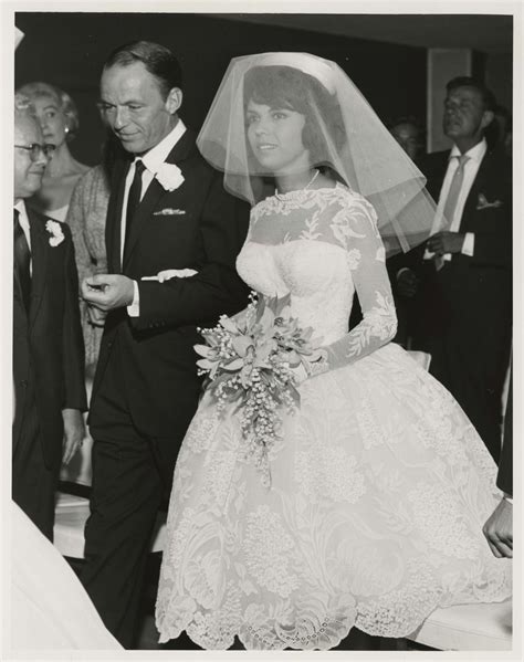 Photograph Of Frank Sinatra Walking His Daughter Nancy Sinatra Down The Aisle At The Sands