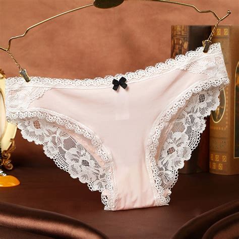 Cotton Low Waist Seamless Floral Bow Sexy Panties Lingerie Hollow Out