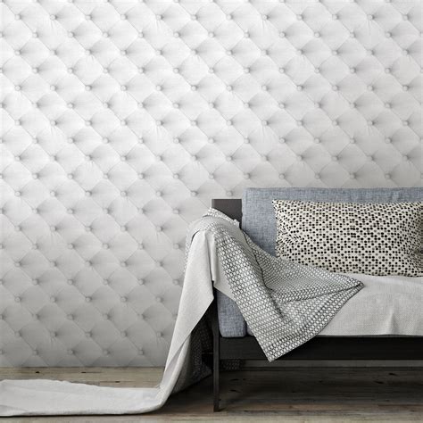 See more ideas about wallpaper, iphone wallpaper, phone wallpaper. Chesterfield Headboard Wallpaper Fabric Effect Padded Grey ...