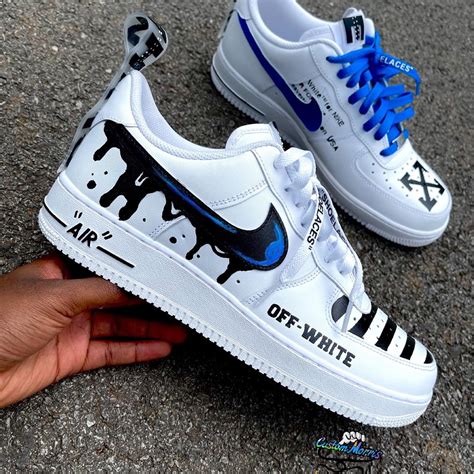 Custom Off White Nike Air Force 1 Etsy
